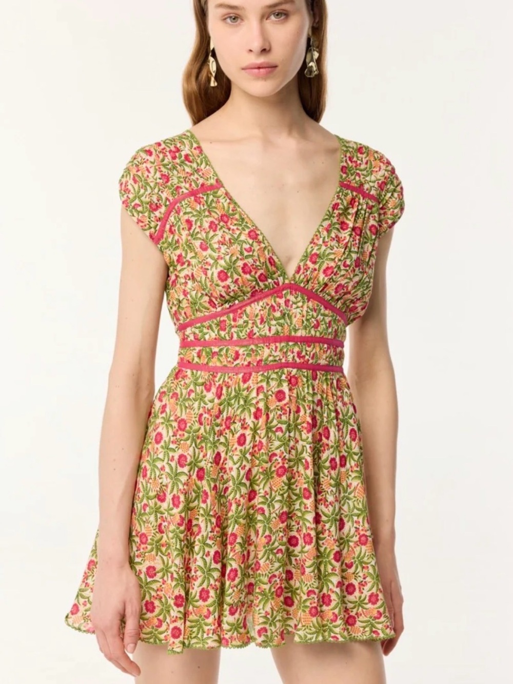 Poupette St. Barths Ciao Mini Dress in Pink Honolulu